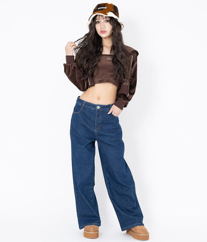 ストレッチ デニム ワイドパンツ 912-7328