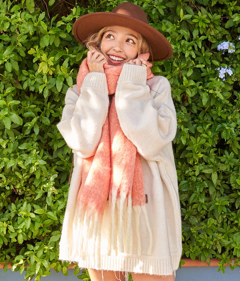 起毛フェイクウールメランジマフラー 859-5691