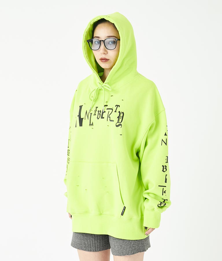 ANLIBERTY 限定 ロゴ ダメージ フーディー 30-3110