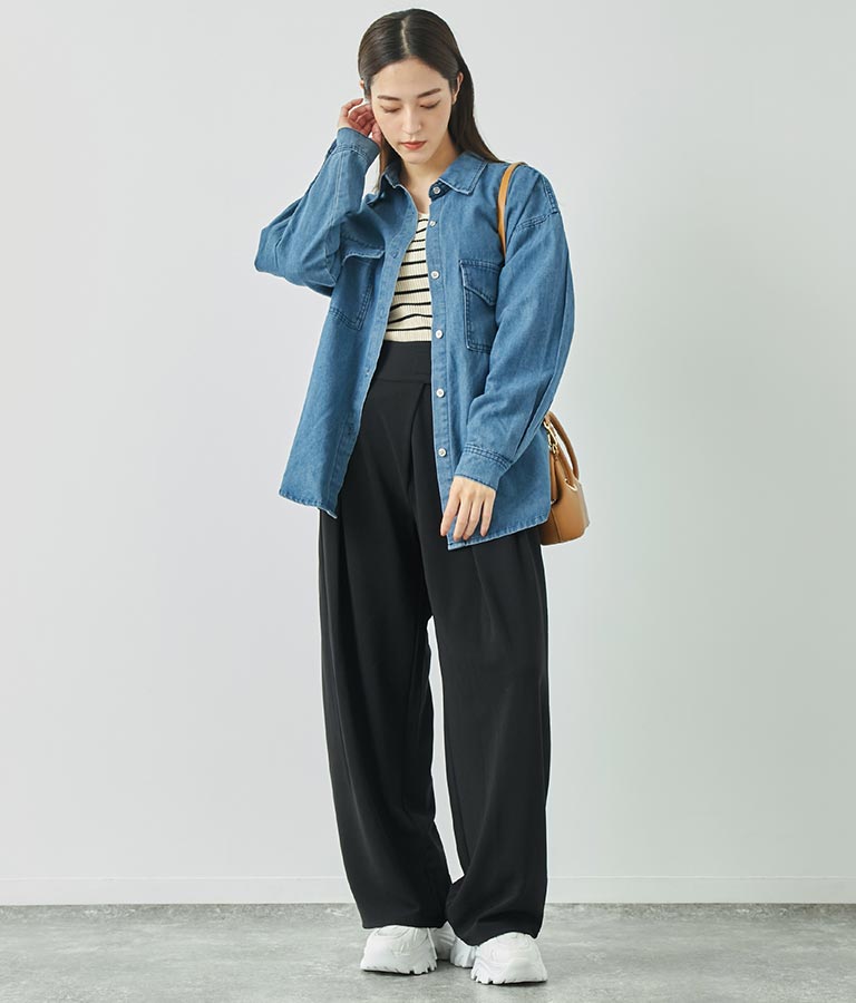 タック ワイド パンツ 792-8983