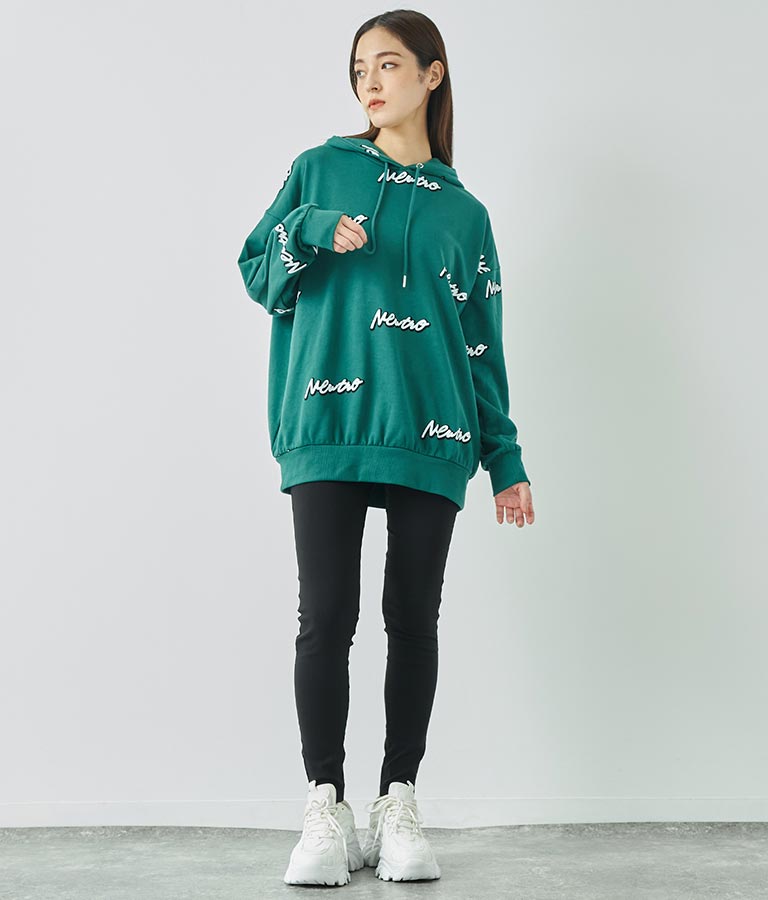 英字柄 裏毛 スウェット パーカー【親子お揃い】 793-9041