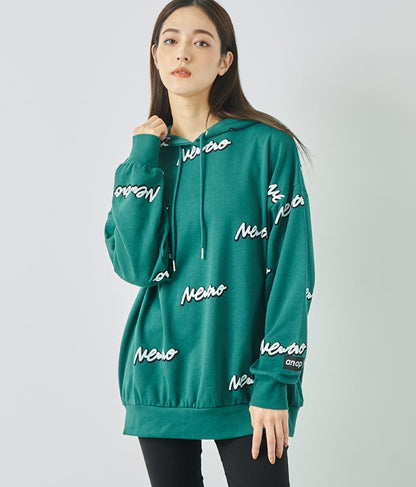 英字柄 裏毛 スウェット パーカー【親子お揃い】 793-9041