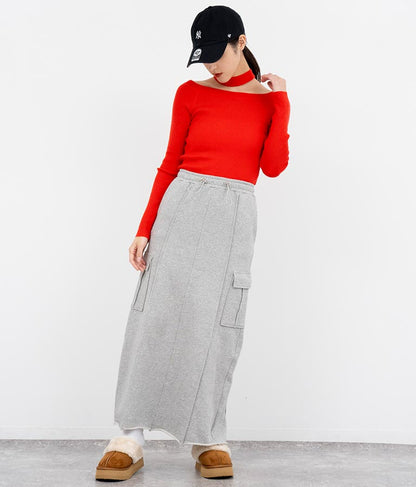 裏毛スウェットカーゴスカート 791-9002