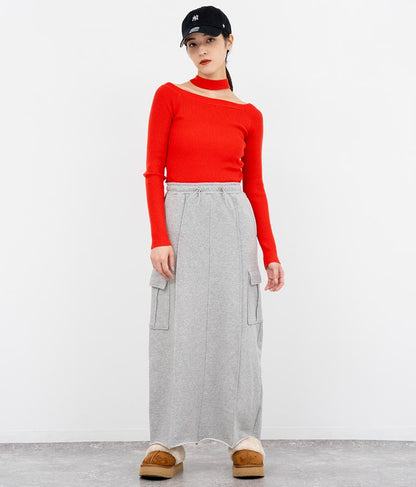 裏毛スウェットカーゴスカート 791-9002