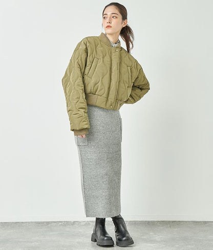 ブークレ ニット スカート 【セットアップ着用可】 791-9076