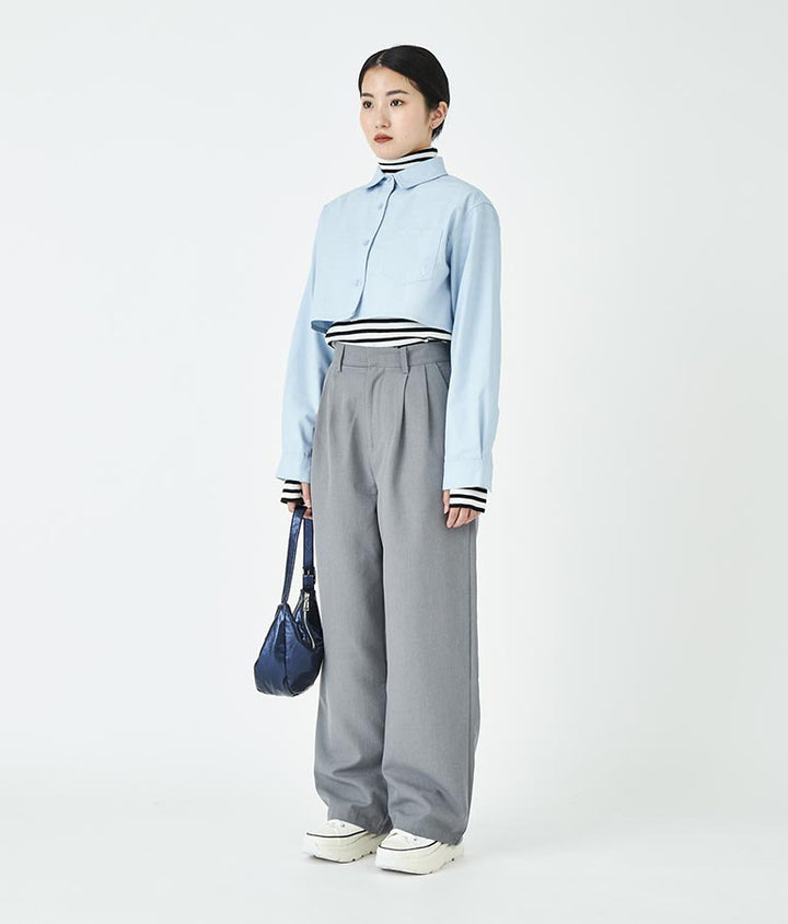 長袖クロップドシャツ 30-3080
