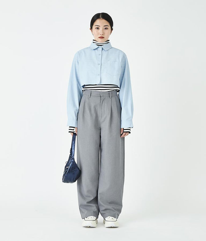長袖クロップドシャツ 30-3080
