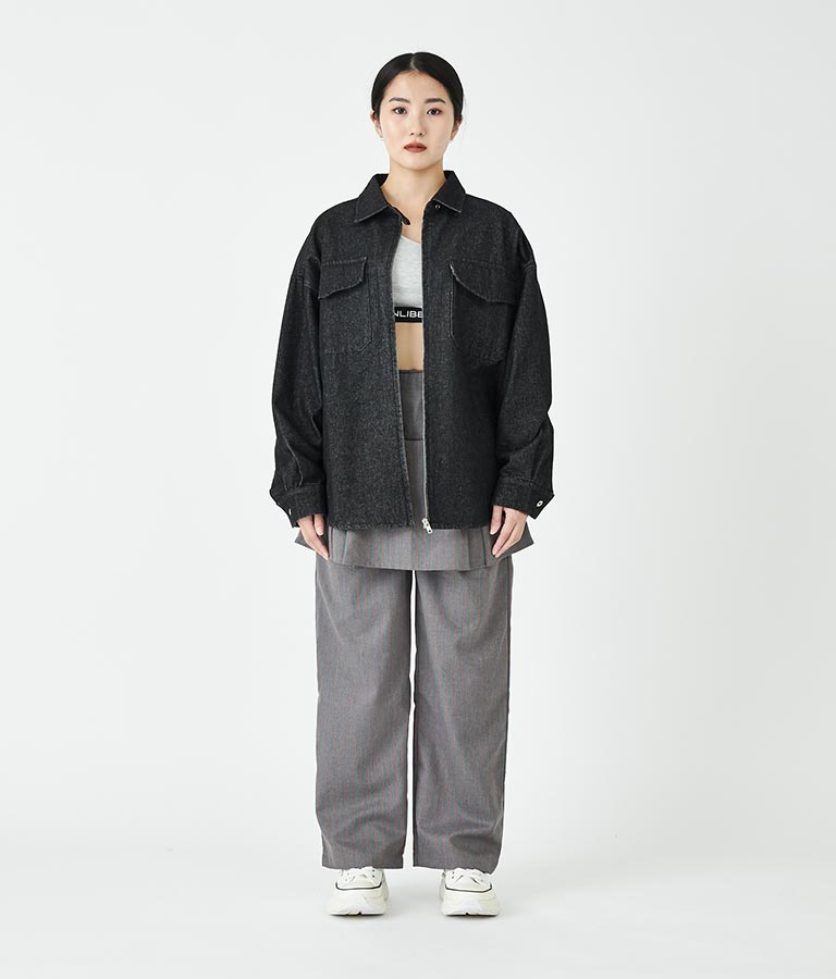 ジップアップデニムブルゾン 30-4096
