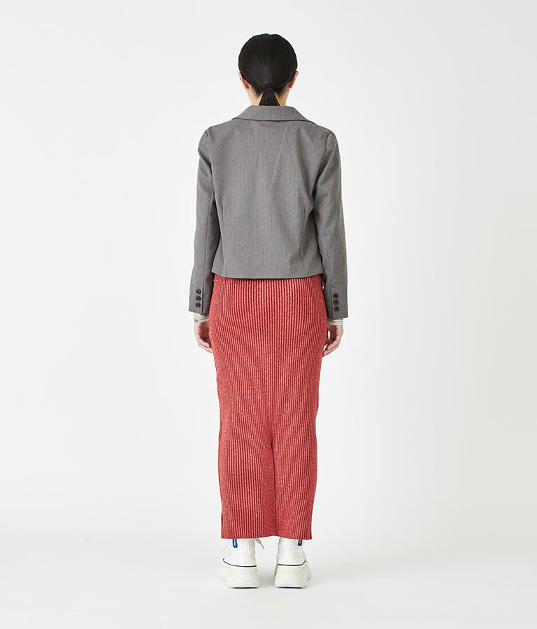 ピンストライプ クロップド ジャケット 30-4091