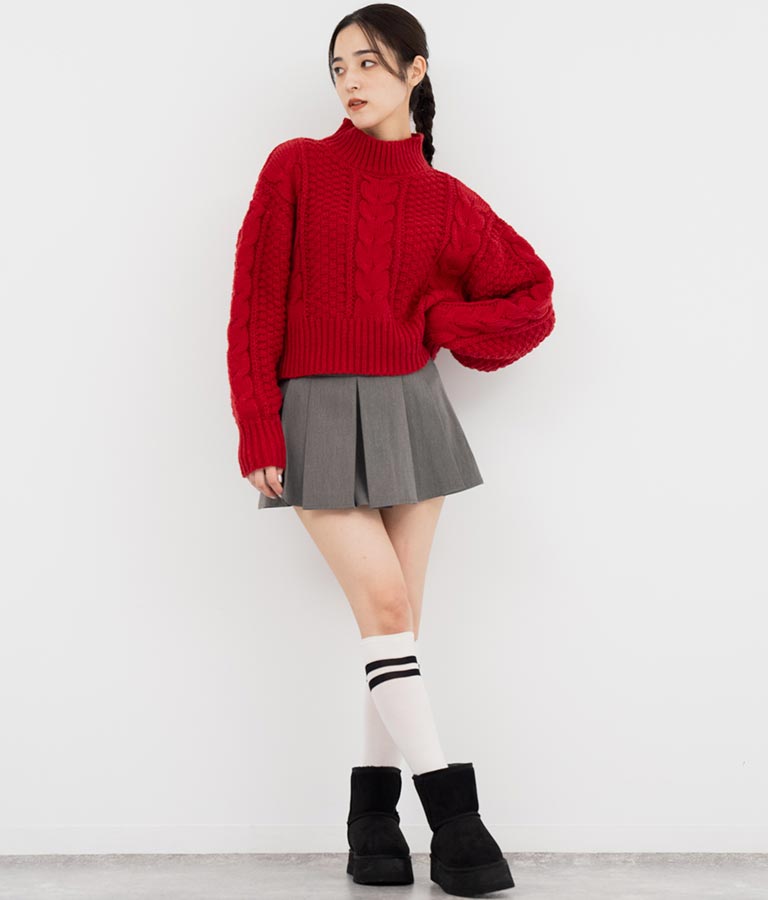 厚底ムートンブーツ 799-8940