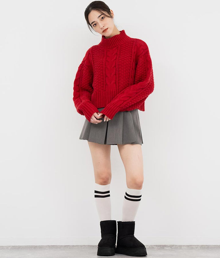 厚底ムートンブーツ 799-8940