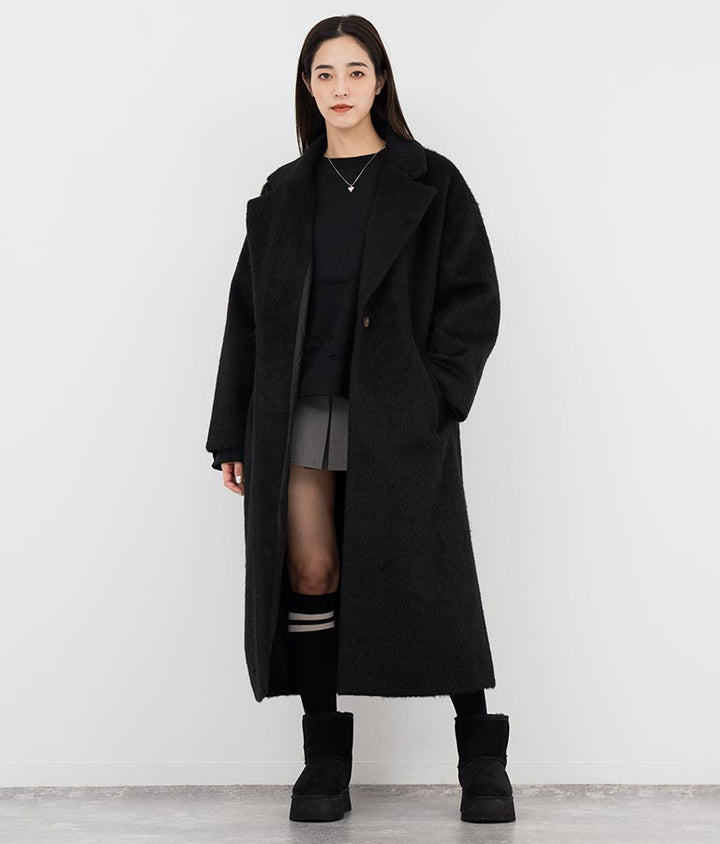 オーバーサイズ シャギー ロング チェスター コート 796-8929