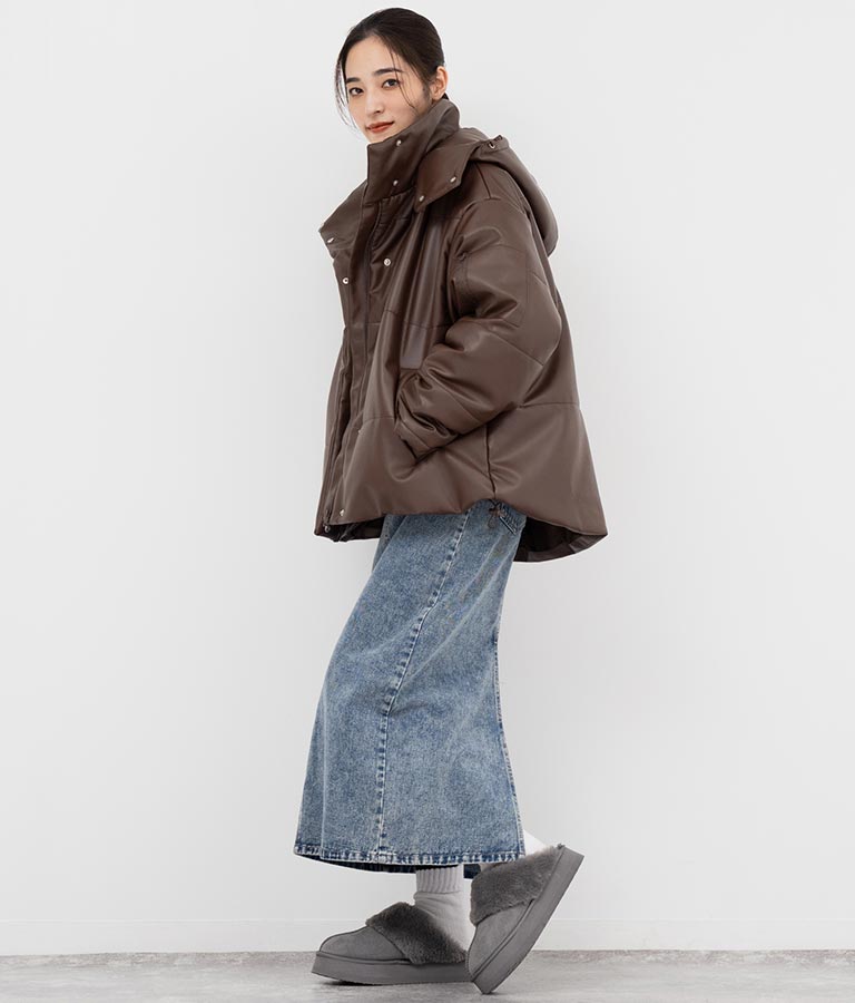 2WAY エコクラウド 中綿 オーバー フード ブルゾン 796-8978