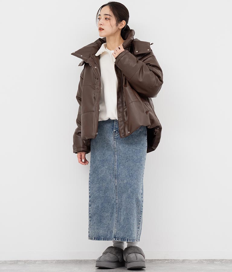 2WAY エコクラウド 中綿 オーバー フード ブルゾン 796-8978