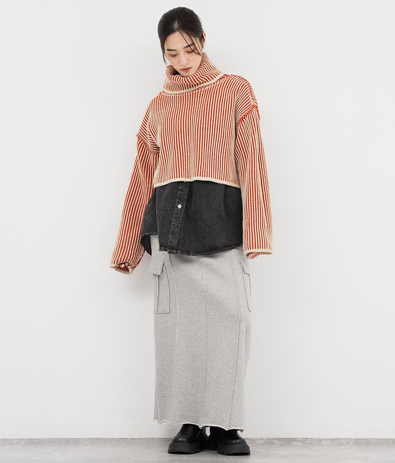 裏毛スウェットカーゴスカート 791-9002