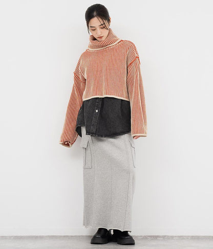 裏毛スウェットカーゴスカート 791-9002