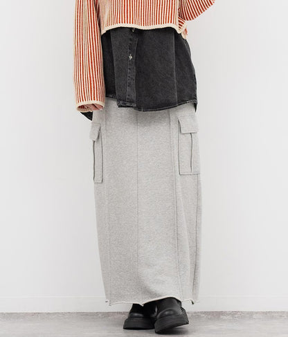 裏毛スウェットカーゴスカート 791-9002