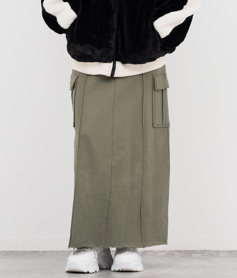 裏毛スウェットカーゴスカート 791-9002