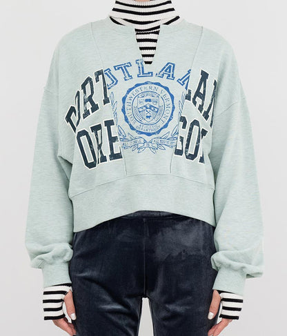 キーネック リメイク デザイン 裏毛 スウェット トレーナー 793-9100