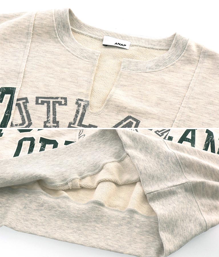 キーネック リメイク デザイン 裏毛 スウェット トレーナー 793-9100