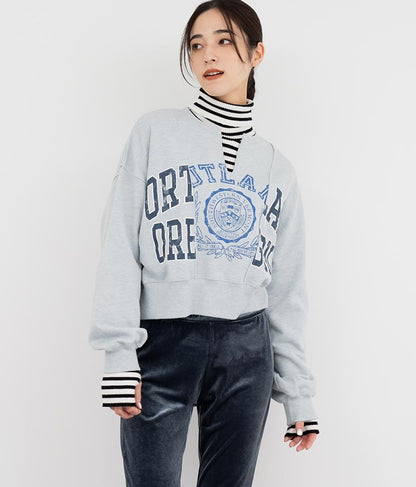 キーネック リメイク デザイン 裏毛 スウェット トレーナー 793-9100