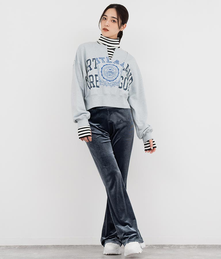 キーネック リメイク デザイン 裏毛 スウェット トレーナー 793-9100