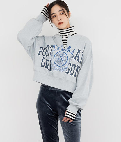 キーネック リメイク デザイン 裏毛 スウェット トレーナー 793-9100