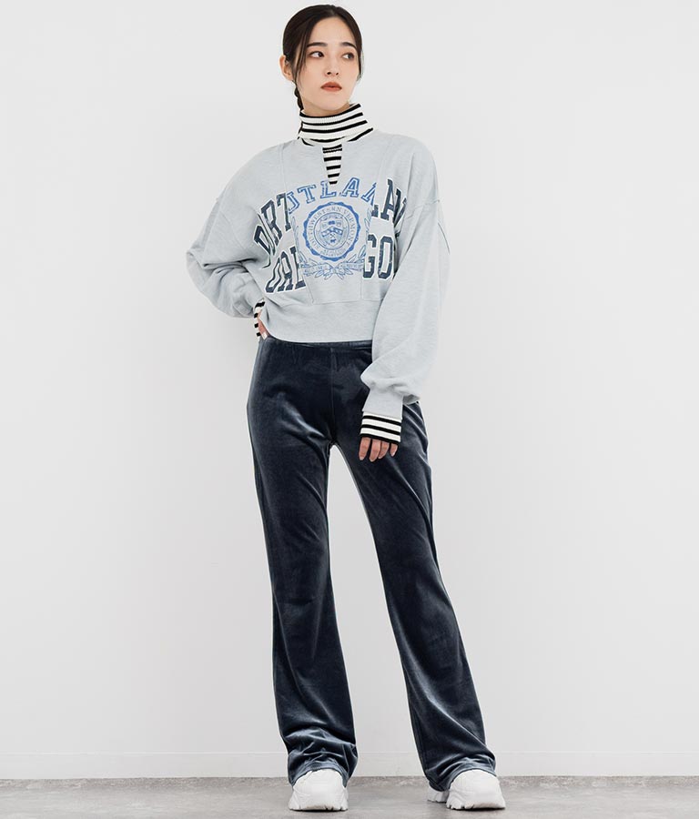 キーネック リメイク デザイン 裏毛 スウェット トレーナー 793-9100