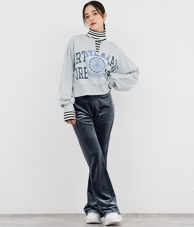 キーネック リメイク デザイン 裏毛 スウェット トレーナー 793-9100