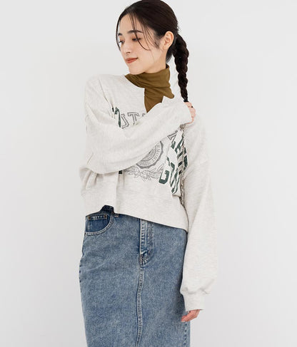 キーネック リメイク デザイン 裏毛 スウェット トレーナー 793-9100