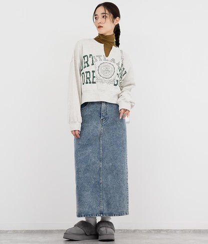 キーネック リメイク デザイン 裏毛 スウェット トレーナー 793-9100