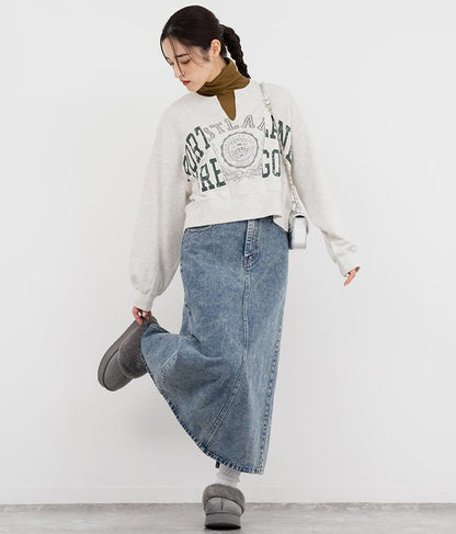 キーネック リメイク デザイン 裏毛 スウェット トレーナー 793-9100