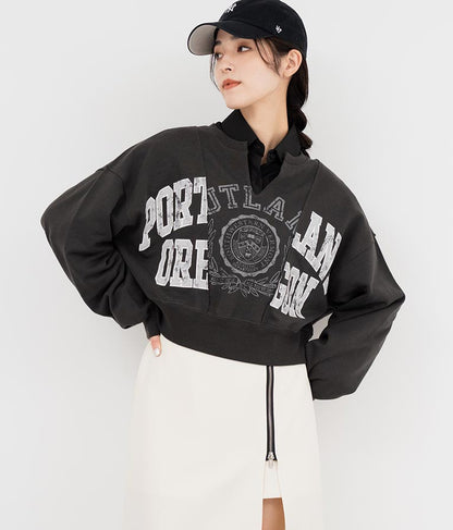 キーネック リメイク デザイン 裏毛 スウェット トレーナー 793-9100