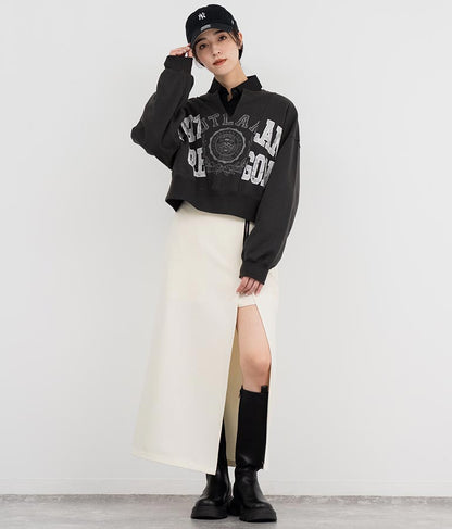 キーネック リメイク デザイン 裏毛 スウェット トレーナー 793-9100