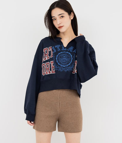 キーネック リメイク デザイン 裏毛 スウェット トレーナー 793-9100