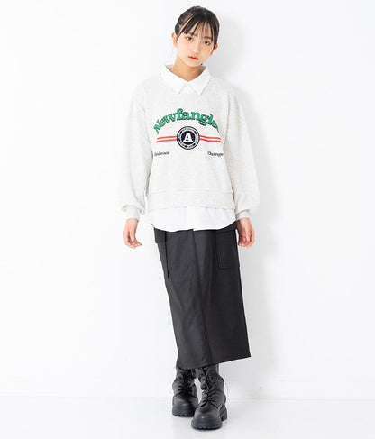 フェイクレザー カーゴ ロング スカート 911-7347