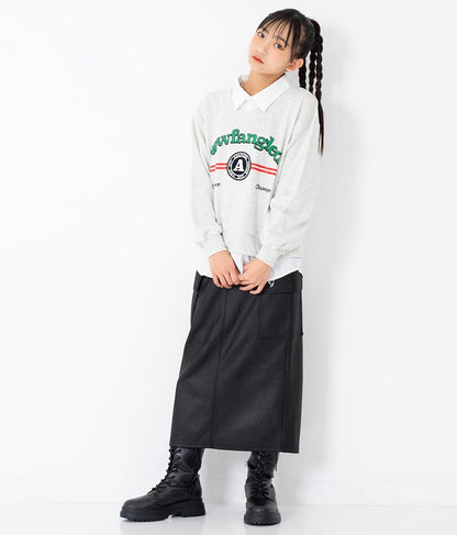 フェイクレザー カーゴ ロング スカート 911-7347