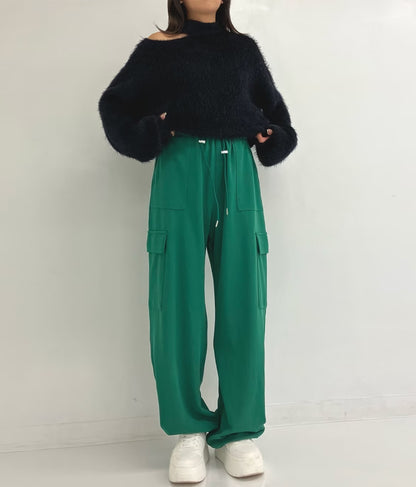 フェザーヤーン カットアウト ニット トップス 793-8960