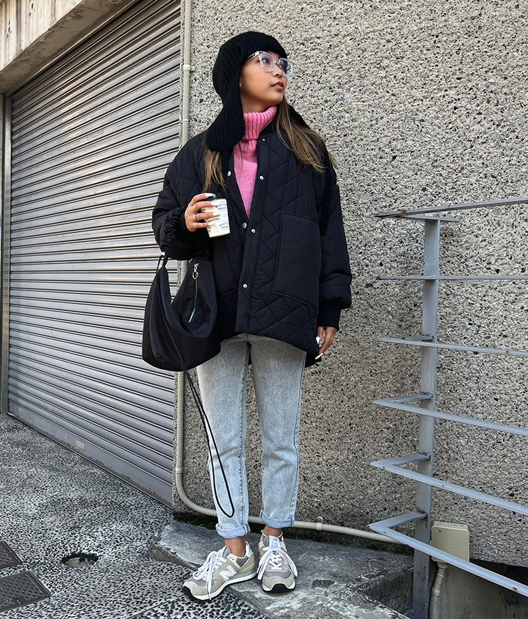 オフタートル クロップド 起毛 ニット トップス 853-5711