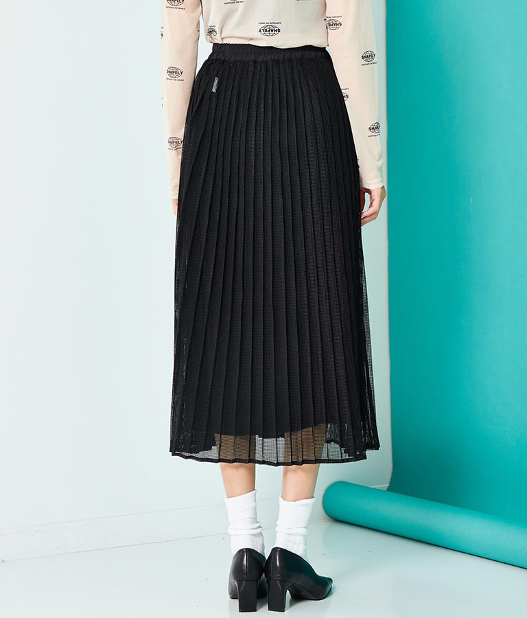 総メッシュ プリーツ スカート 361-9298