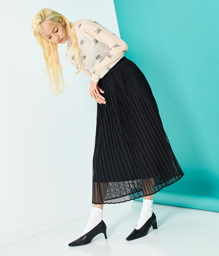 総メッシュ プリーツ スカート 361-9298