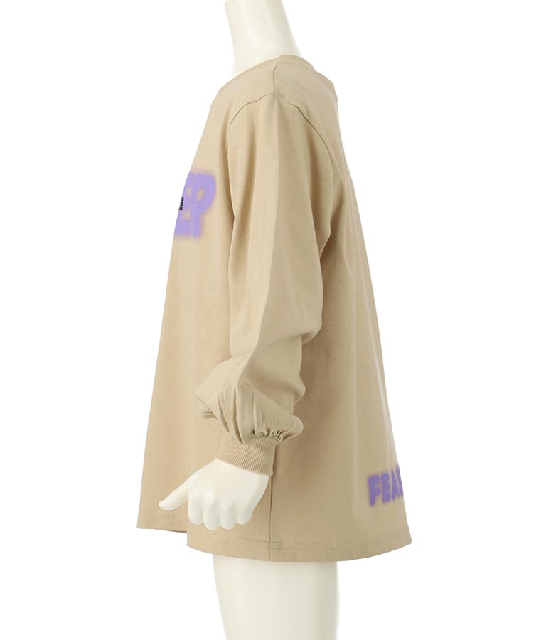 スプレーロゴ プリント ビッグ ロンT 長袖 Tシャツ