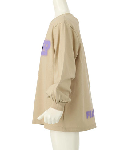 スプレーロゴ プリント ビッグ ロンT 長袖 Tシャツ