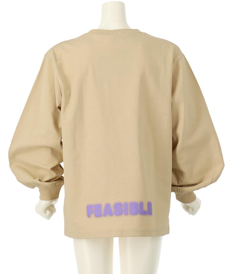 スプレーロゴ プリント ビッグ ロンT 長袖 Tシャツ 423-3215