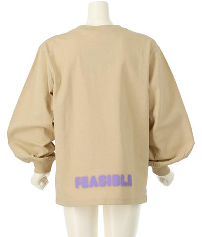 スプレーロゴ プリント ビッグ ロンT 長袖 Tシャツ 423-3215