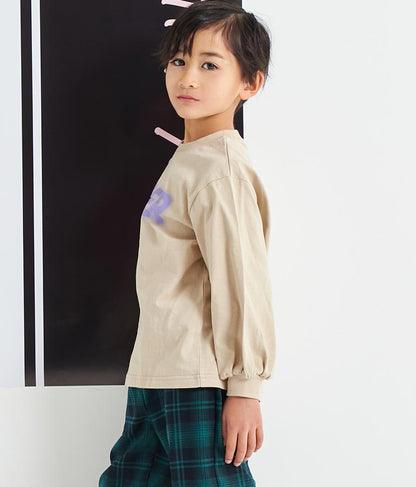 スプレーロゴ プリント ビッグ ロンT 長袖 Tシャツ 423-3215