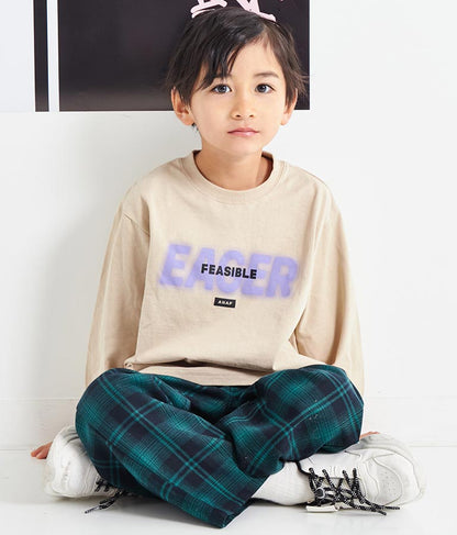 スプレーロゴ プリント ビッグ ロンT 長袖 Tシャツ 423-3215