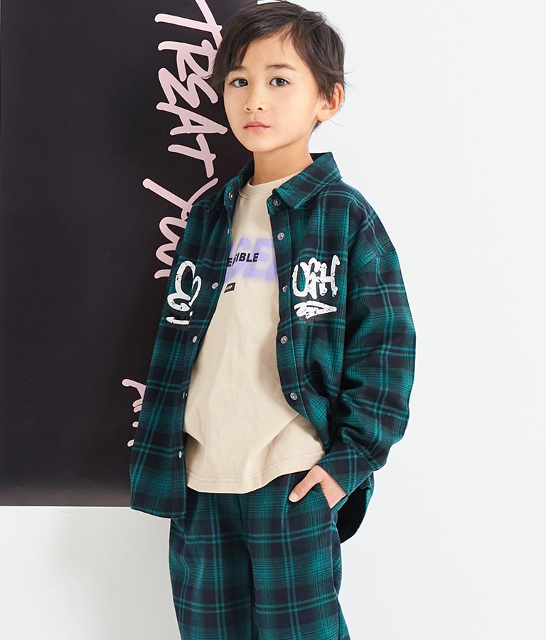 スプレーロゴ プリント ビッグ ロンT 長袖 Tシャツ 423-3215