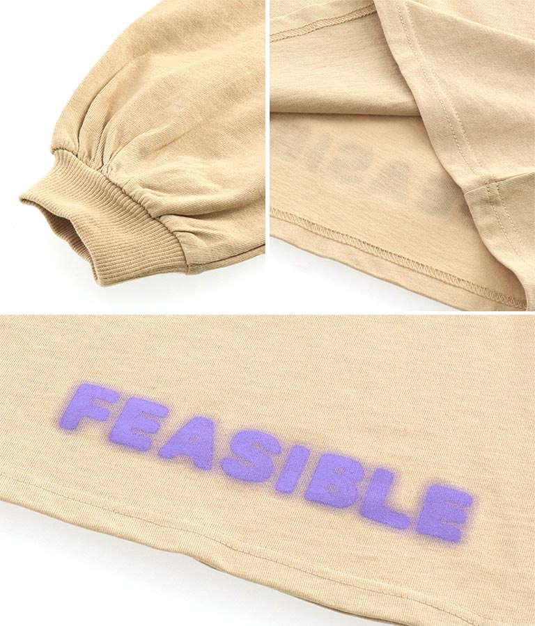 スプレーロゴ プリント ビッグ ロンT 長袖 Tシャツ 423-3215