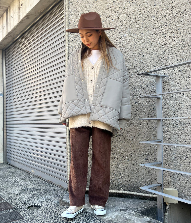 ブークレ ループヤーン 起毛 MIX ニット カーディガン 854-5743